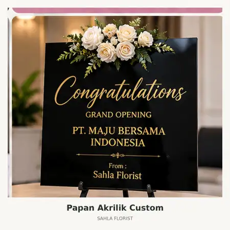Papan Bunga Akrilik Modernland